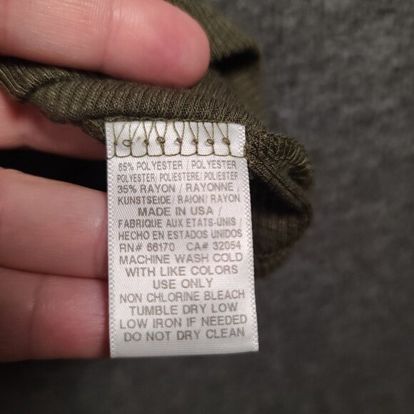 Free People Made in the USA Women's Army Green Tank Top Size Small - Picture 3 of 8